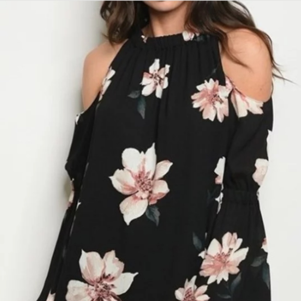 Black cold shoulder Dress